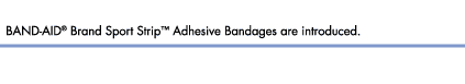 BAND-AID&reg; Brand Sport Strip  Adhesive Bandages are introduced.