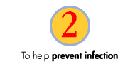 2. To help prevent infection.
