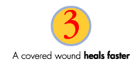 3. A covered wound heals faster.