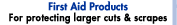 First Aid Products -- For Protecting Larger Cuts & Scrapes
